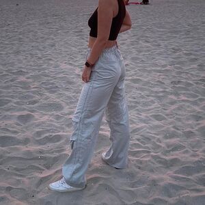 Zara Women's Grey and Green Trousers